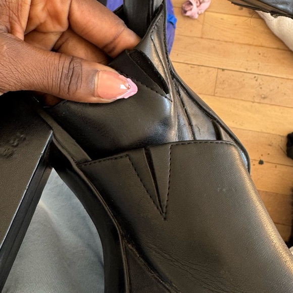 Black Platform Mule Heels - Women - Picture 4 of 4